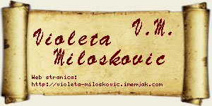 Violeta Milošković vizit kartica